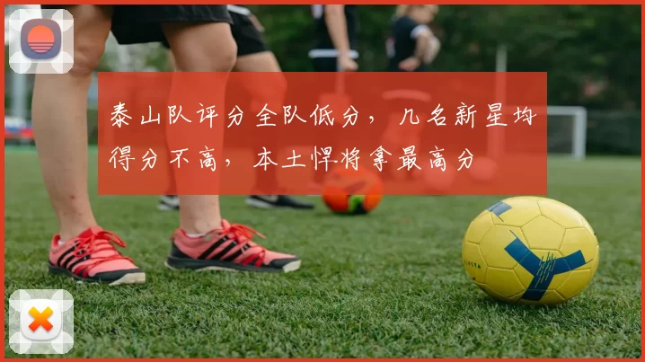 泰山队评分全队低分，几名新星均得分不高，本土悍将拿最高分